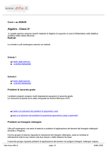 Algebra - Classi 2e