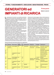 GENERATORI ed IMPIANTI di RICARICA Prima parte