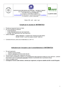1 CertINT® 2010 Compiti per le vacanze di MATEMATICA