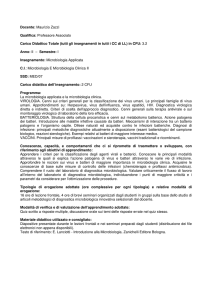 Tecniche di Batteriologia, Virologia e Micologia (MED/46)