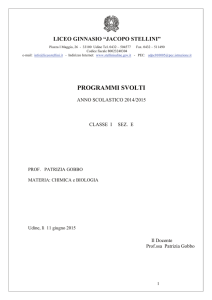 programmi svolti - Liceo classico "Jacopo Stellini"