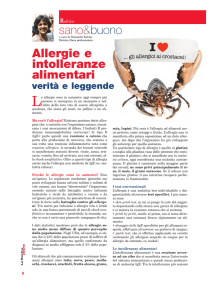 Allergie e intolleranze alimentari, verità e leggende