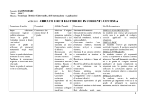MODULO 1 - CIRCUITI E RETI ELETTRICHE IN CORRENTE
