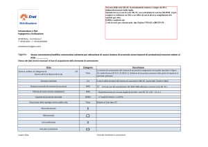 Oggetto: Categoria Descrizione Nuova connessione/modifica