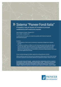 Sistema “Pioneer Fondi Italia”