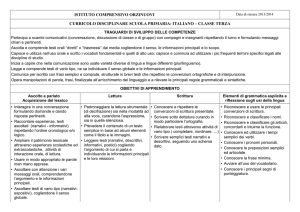 italiano – classe terza - Istituto Comprensivo di Orzinuovi