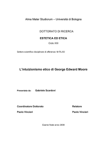 L`INTUIZUIONISMO ETICO DI G