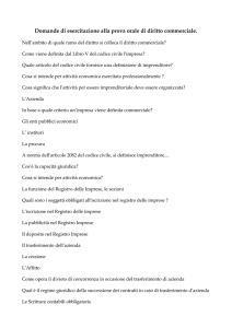 Domande di esercitazione alla prova orale di diritto commerciale.