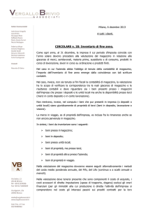 Circolare n. 20 - inventario di magazzino