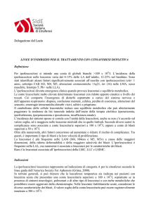 Linee di indirizzo per il trattamento con citoaferesi depletiva