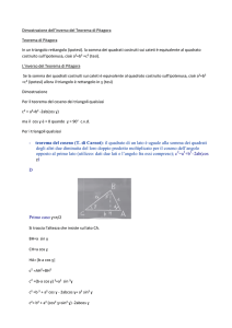 - teorema del coseno (T. di C degli altri due diminuita del l opposto