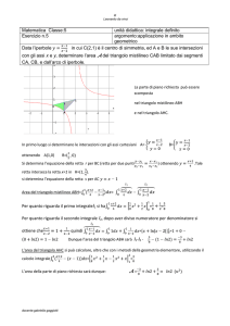 Matematica Classe:5 unità didattica: integrale definito Esercizio n.5