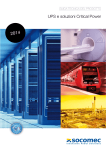 UPS e soluzioni Critical Power