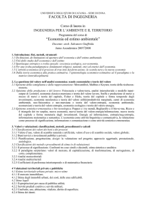 Economia ed estimo ambientale - Dipartimento Ingegneria Civile e