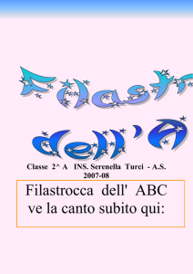 Filastrocca dell` ABC ve la canto subito qui: