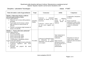Programmazione Laboratorio Tecnologico Classe 4 MAT