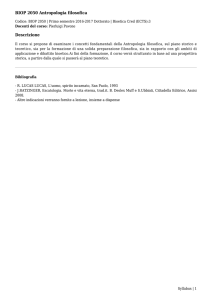 BIOP 2050 Antropologia filosofica Descrizione