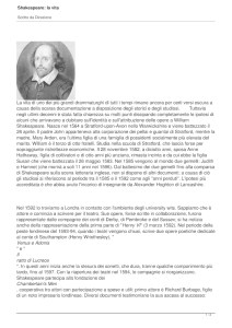 Shakespeare: la vita