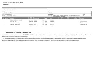 Graduatoria posti ordinari - curriculum Matematica per la