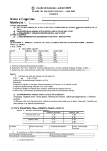 Nome e Cognome - Economia Terni