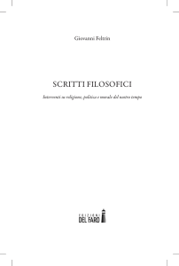 scritti filosofici - Edizioni del Faro