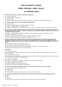 TEST DI DIRITTO CIVILE (PROF. DELFINI