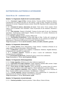 ELETTROTECNICA, ELETTRONICA E AUTOMAZIONE Classe III