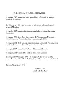CURRICULUM DI DANILO BERNARDIS A gennaio 1969