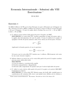 Esercitazione 8 – Soluzioni - Dipartimento di Scienze Politiche