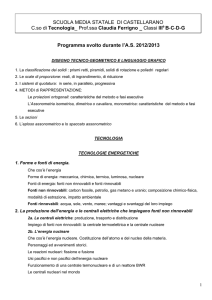 Programma svolto durante l`AS 2012/2013
