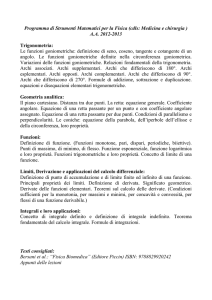 Programma di Statistica medica (cdl: TLB )