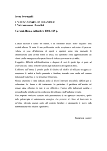 L`abuso sessuale infantile
