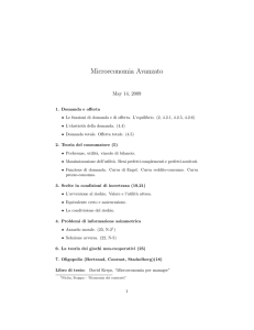 Microeconomia Avanzato