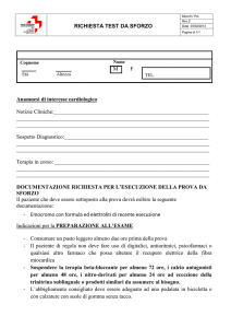 Mod. 01 Preparazione Test da sforzo