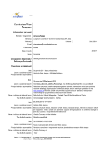 Europass CV - premio Liszt
