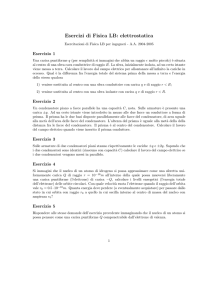 Esercizi di Fisica LB: elettrostatica