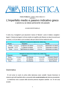 L`imperfetto medio e passivo indicativo greco