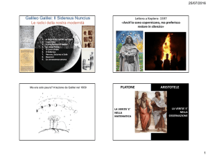 Galileo Galilei ed il Sidereus Nuncius
