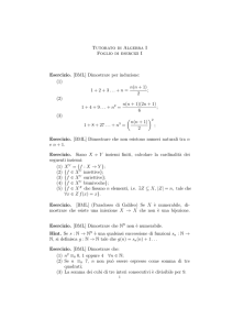 Foglio di esercizi I
