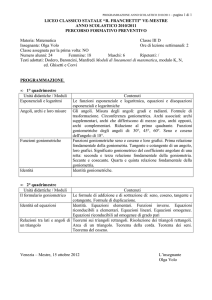 Matematica - Liceo «Franchetti