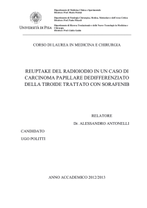 reuptake del radioiodio in un caso di carcinoma