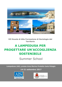 A LAMPEDUSA PER PROGETTARE UN`ACCOGLIENZA