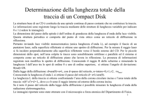 Reticolo di diffrazione - Dipartimento Scienze Fisiche e Chimiche