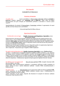 Curriculum vitae - Biotecnologie per tutti
