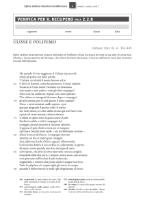 ULISSE E POLIFEMO vErifica PEr iL rEcUPErO EPica 2.2.r