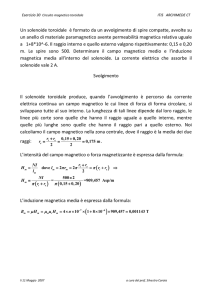 Un solenoide toroidale è formato da un avvolgimento di spire