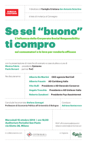 L`influenza della Corporate Social Responsibility sui consumatori e