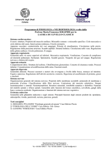 Fisiologia - prof.ssa Serapide