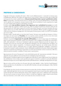 proteine a carboidrati