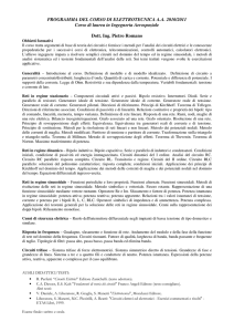 PROGRAMMA DEL CORSO DI ELETTROTECNICA A.A. 2010/2011
